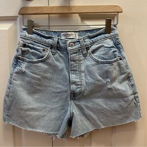 Abercrombie & Fitch Curve Love The 7” Dad Jean Shorts
